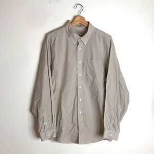 L.L. bean mens wrinkle resistant 100% cotton button down plaid shirt size XL